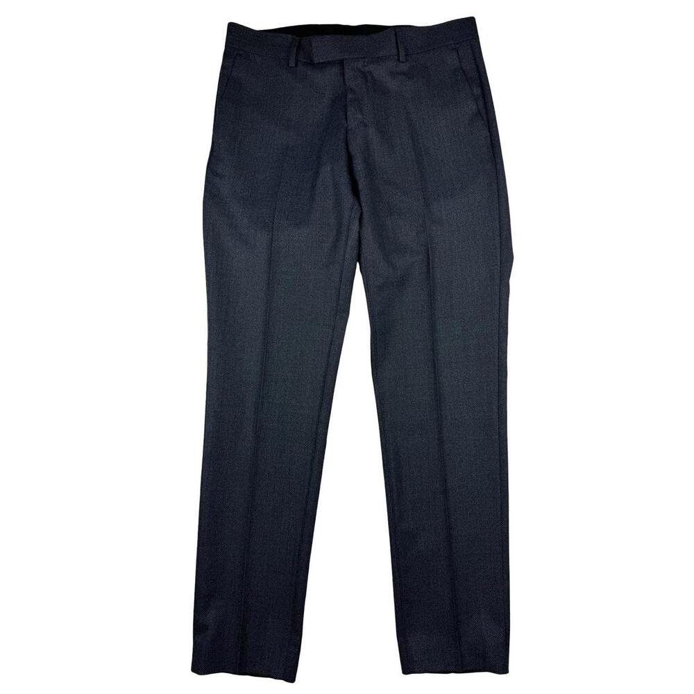 Tiger of Sweden Tordon Slim Fit Trousers Textured Navy Size EU 48 | 32 W